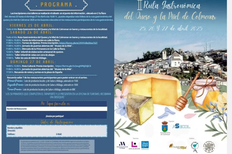 Colmenar se llena de sabor y tradición con la II Ruta Gastronómica del Queso y de la Miel