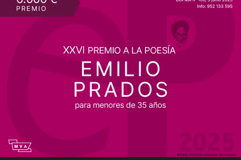 Abierta la convocatoria del XXVI Premio Internacional de Poesía Emilio Prados para jóvenes autores