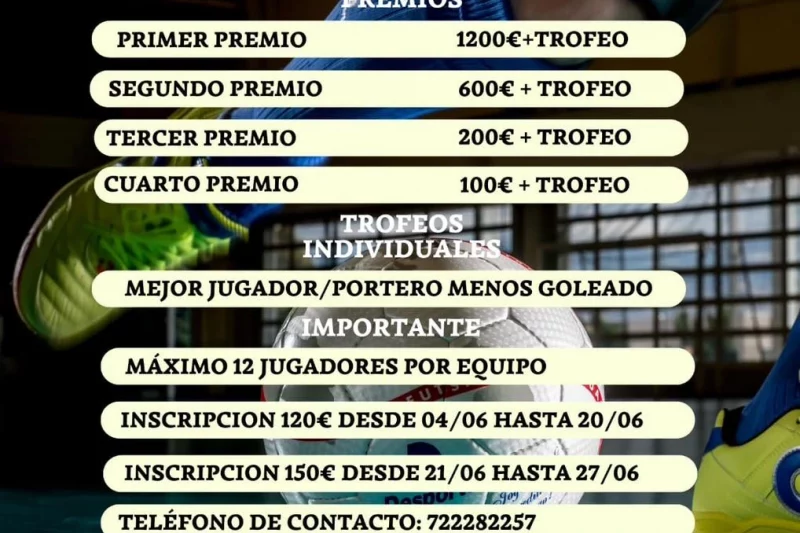 Periana acoge un nuevo torneo 24 horas de fútbol sala con 2.100 euros en premios