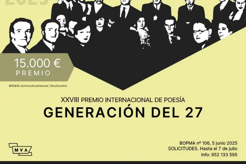 Abierta la convocatoria del XXVIII Premio Internacional de Poesía Generación del 27