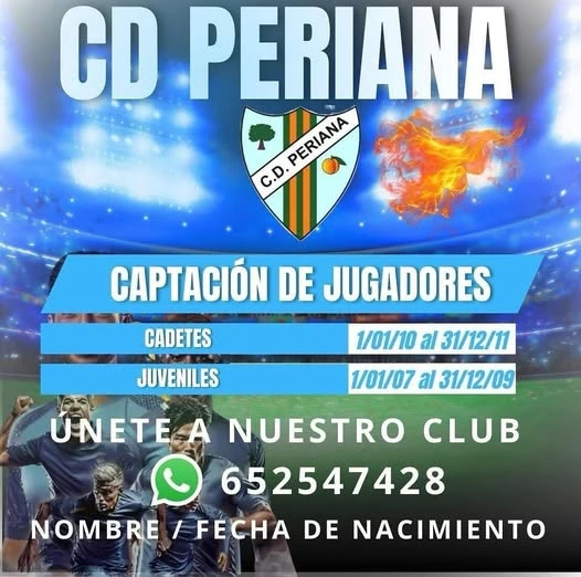 El CD Periana busca nuevos talentos del fútbol