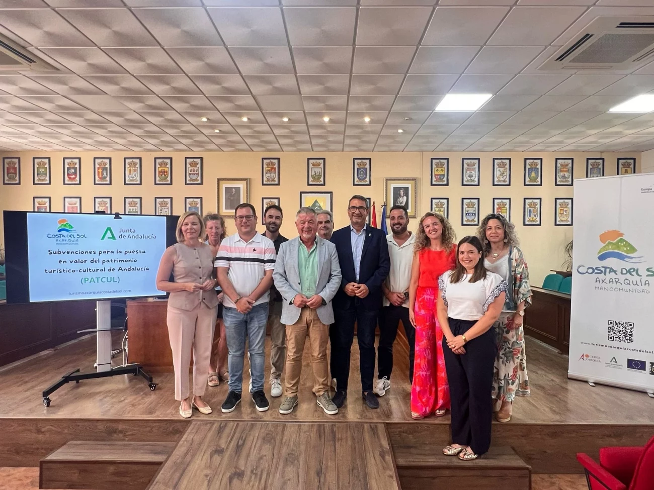 Reunión informativa a los ayuntamientos sobre las subvenciones de turismo. Foto Mancomunidad de Municipios Axarquía Costa del Sol
