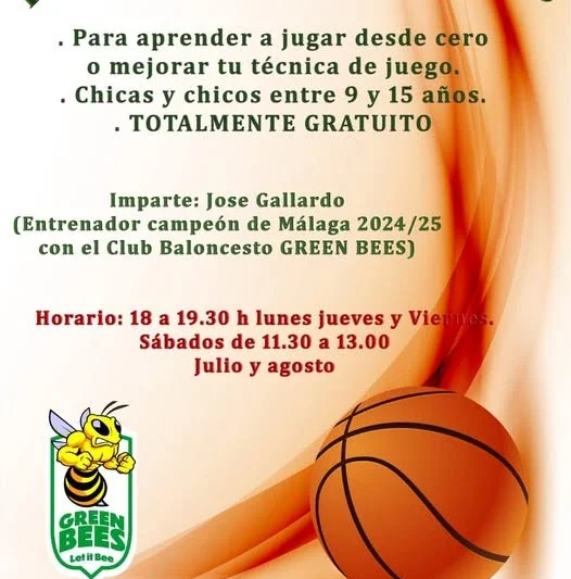 Primer Campus de Baloncesto Green Bees para jóvenes de 9 a 15 años