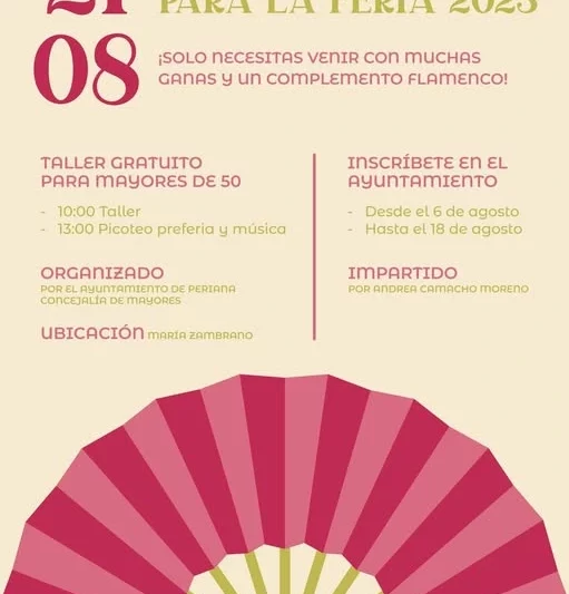 Taller gratuito para diseñar tu abanico flamenco en Periana