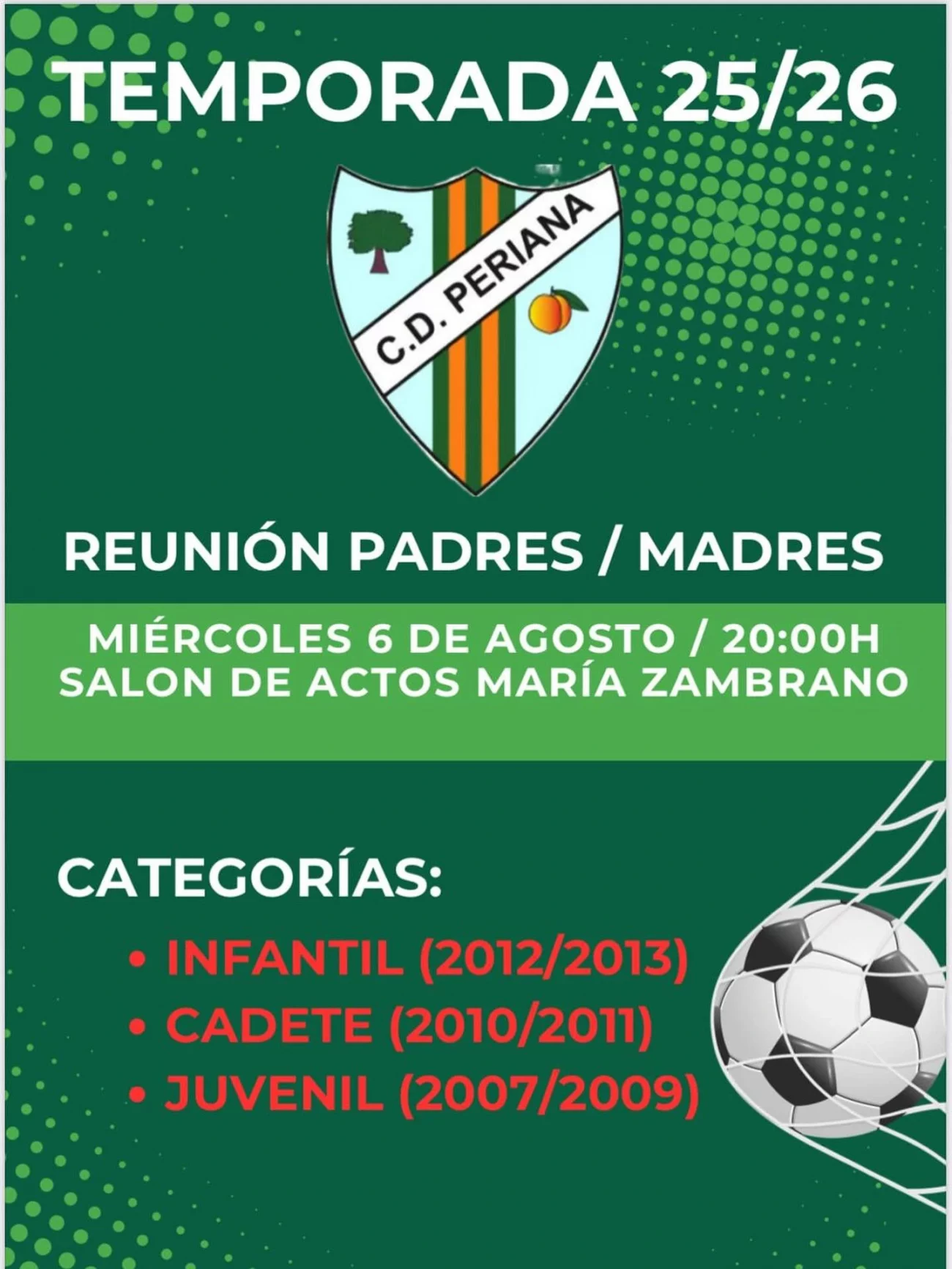 Reunion informativa temporada25-26 CD Periana