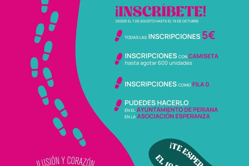 Periana acoge la VI Caminata con Esperanza, una cita solidaria contra el cáncer de mama