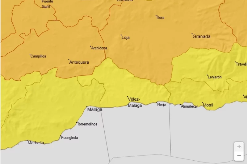 Primera alerta amarilla del verano en la Alta Axarquía con hasta 41ºC