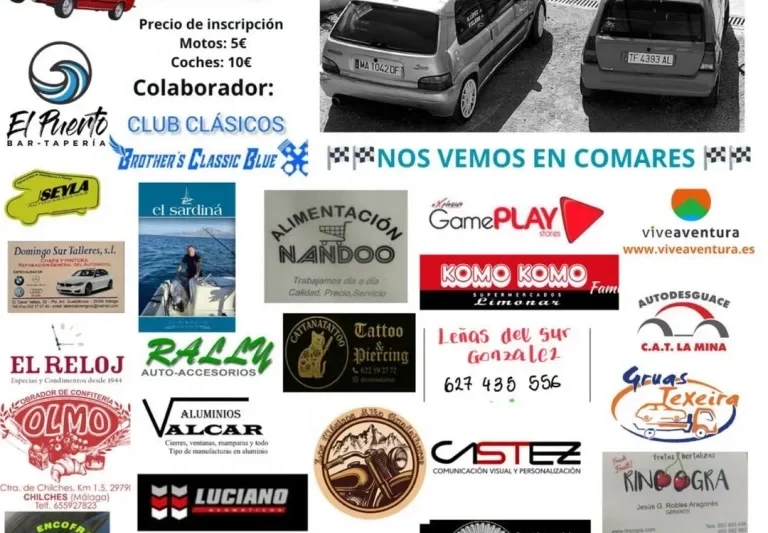 Comares acoge la II Concentración de Coches y Motos Clásicas el 4 de octubre