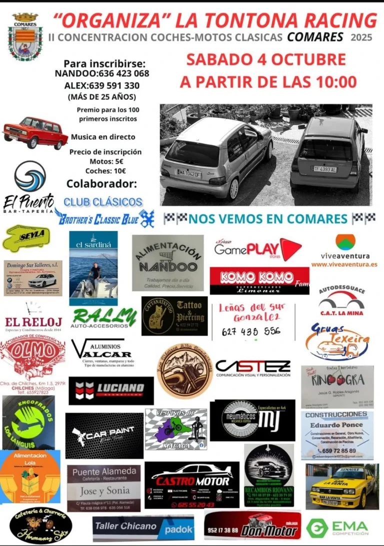 Concentracion coches y motos comares