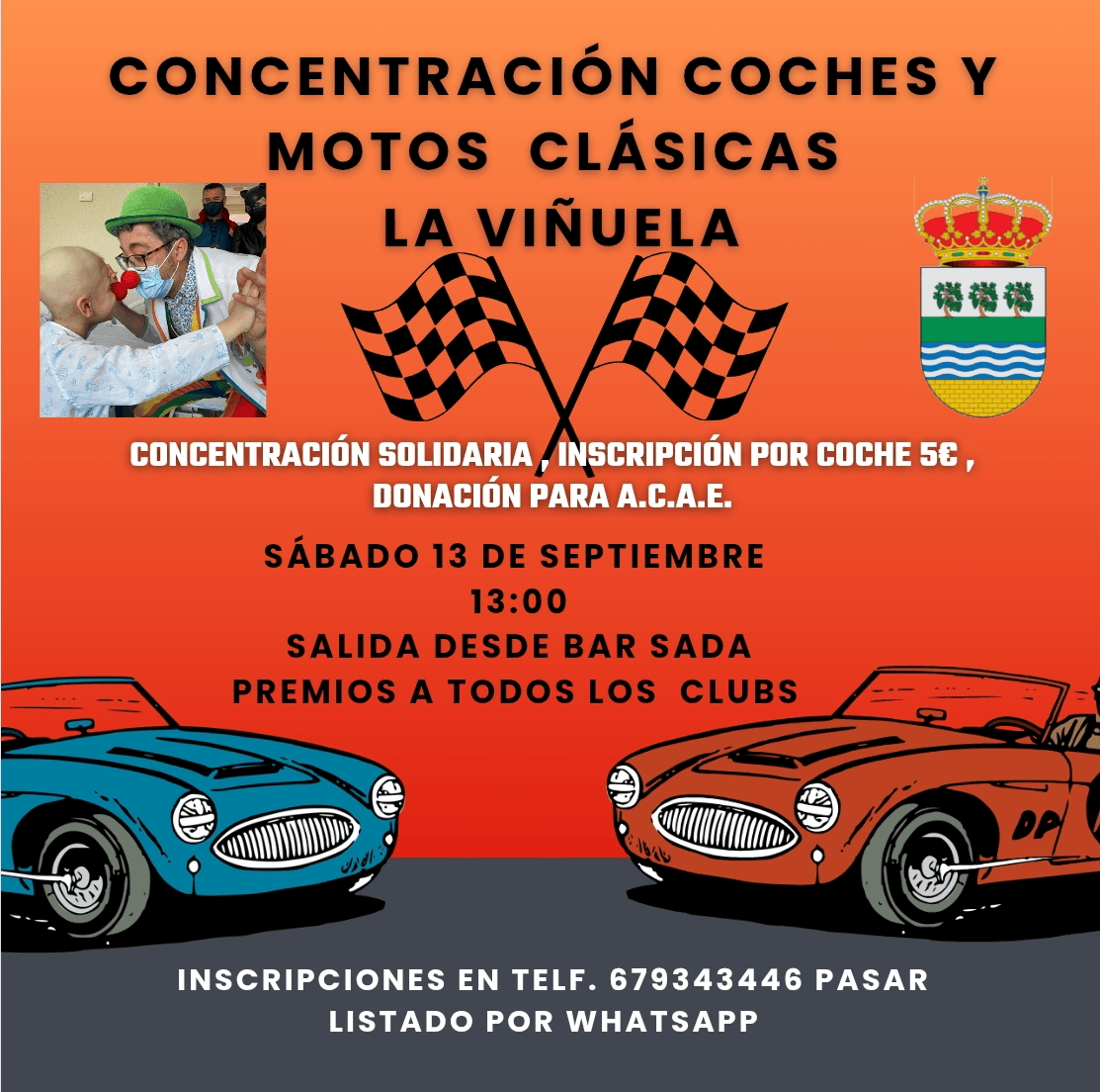 Concentración de coches y motos en La Viñuela