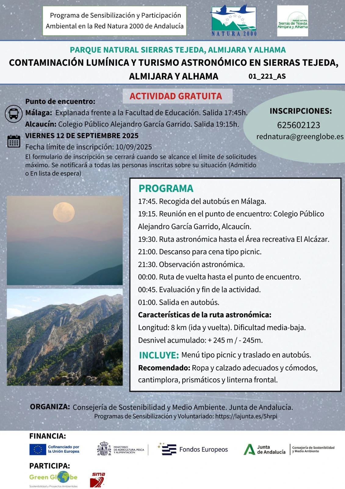 Ruta Astronomica Parque Natural Sierra de Tejeda, Almijara y Alhama
