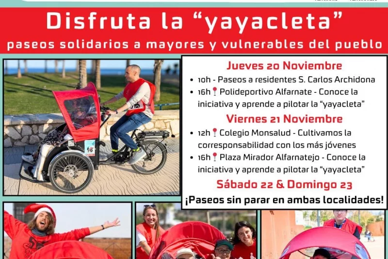 En Bici Sin Edad acerca sus paseos solidarios a Alfarnate y Alfarnatejo