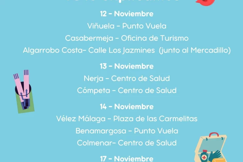 Mesas informativas en La Viñuela y Colmenar por el Día Mundial de la Diabetes