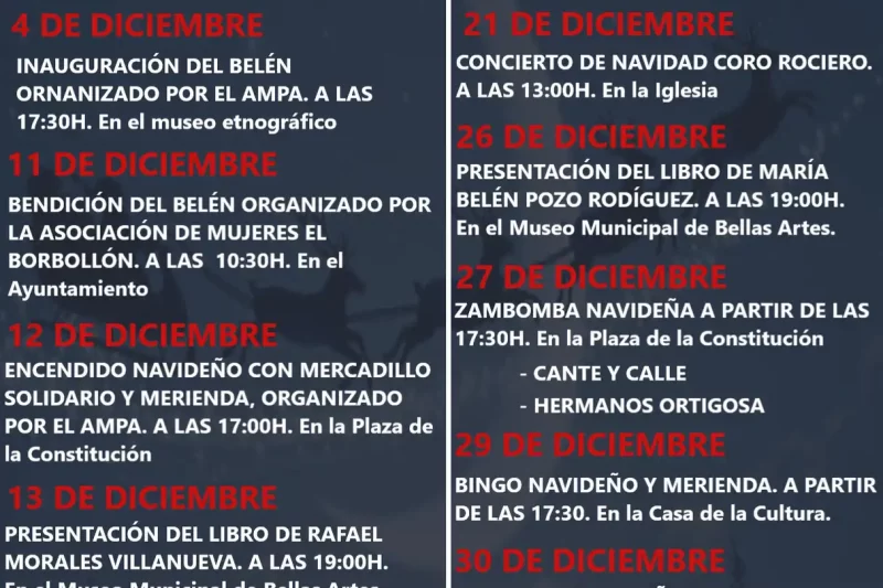 Riogordo celebra la Navidad con más de veinte actividades para todos los públicos