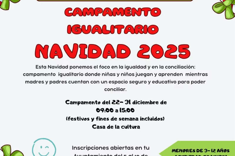 Alfarnatejo pone en marcha un Campamento Igualitario de Navidad para favorecer la conciliación familiar