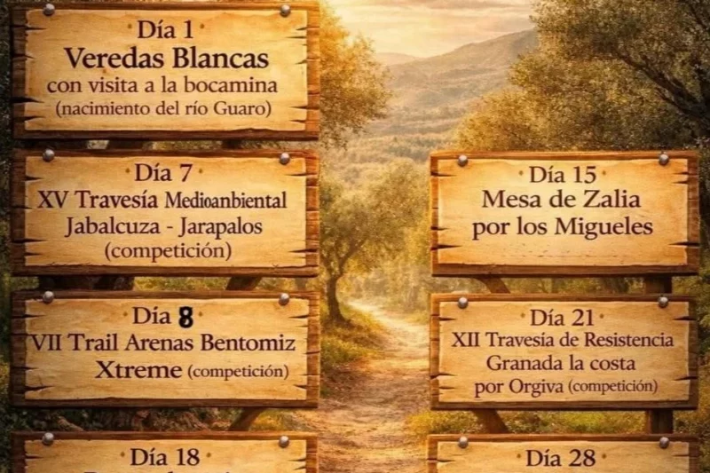 Calendario de actividades en Febrero de Perianda