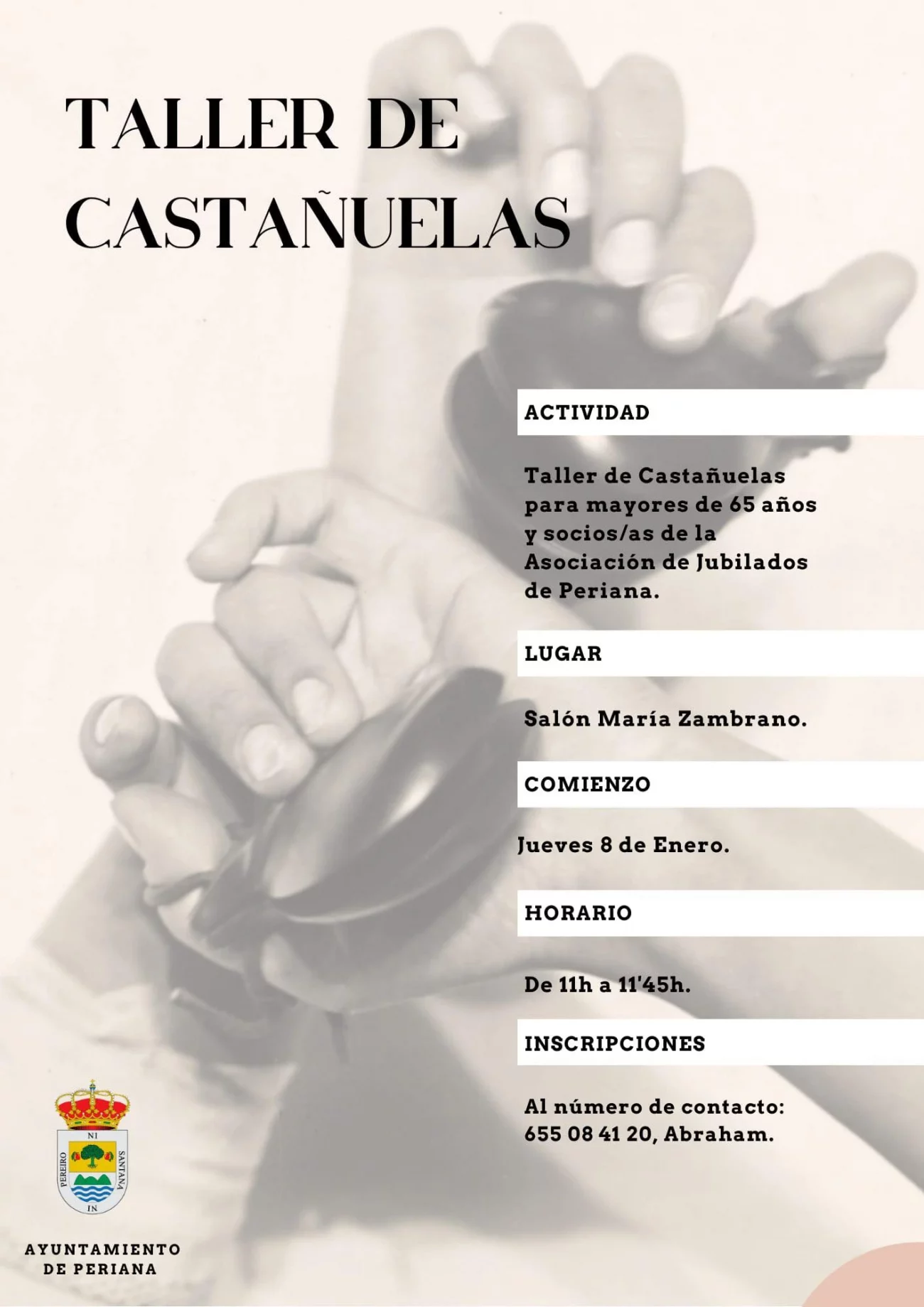 Taller de castañuelas en Periana