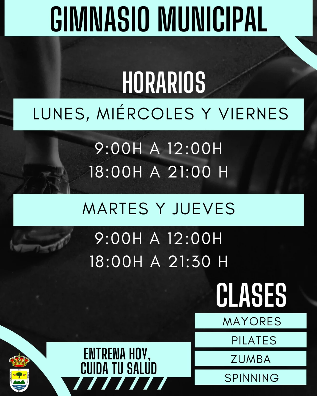 Horario de gimnasio municipal de Periana 2026