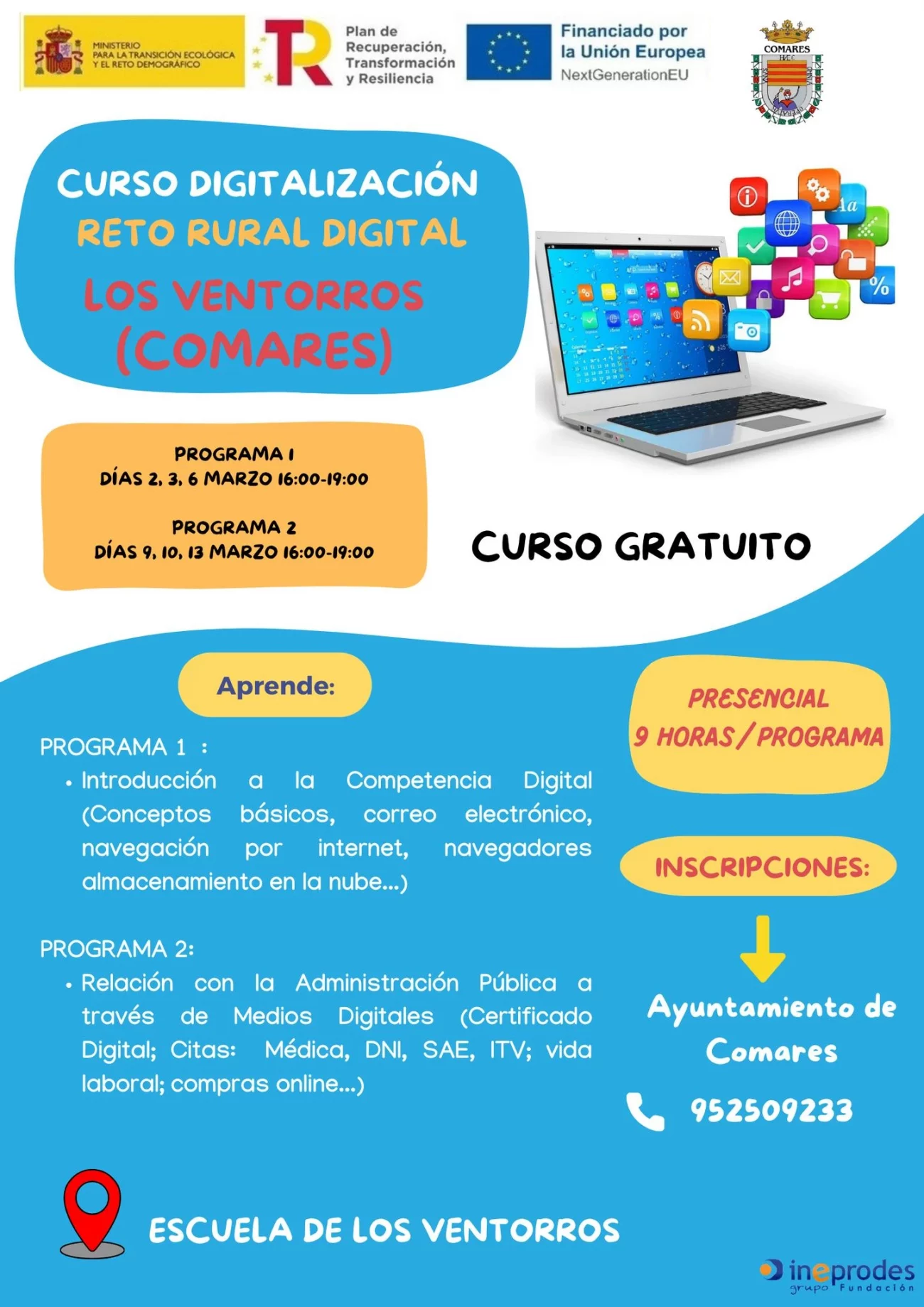 Formación competencias digitales en Comares