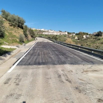 Carretera MA-3102 en Colmenar. Foto: Diputación de Málaga
