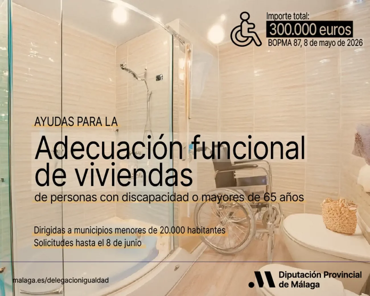 Ayudas 2026 a la adecuación de viviendas de la Diputación de Málaga